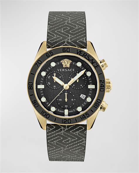 versace greca logo chrono watch|Versace greca dome bracelet.